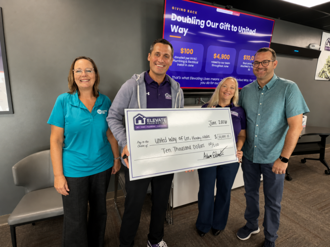 United Way receives $10,000 donation from Elevate Home Services
